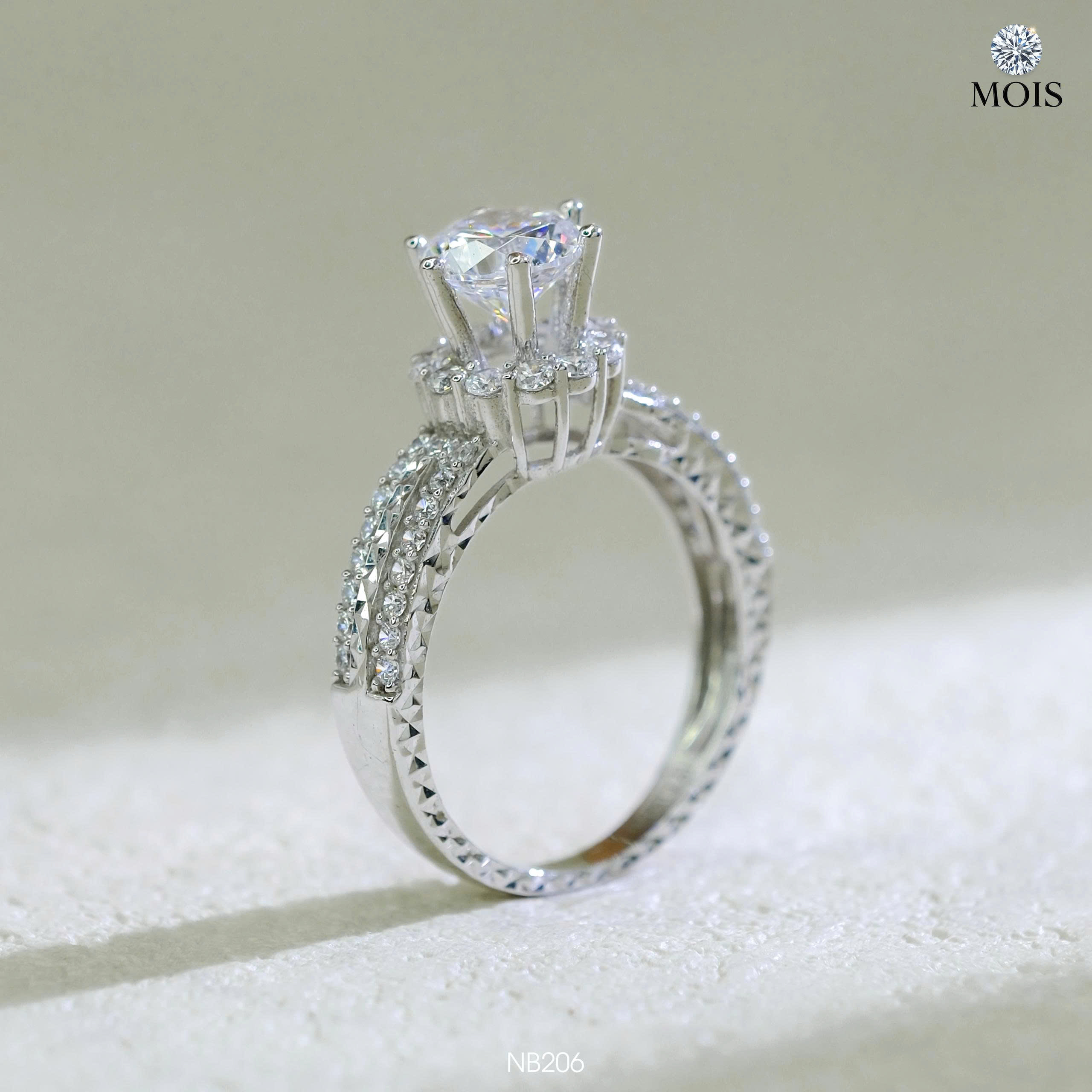 Nhẫn bạc chủ Moissanite 7li2 CCT - SKH NB206.CT5772