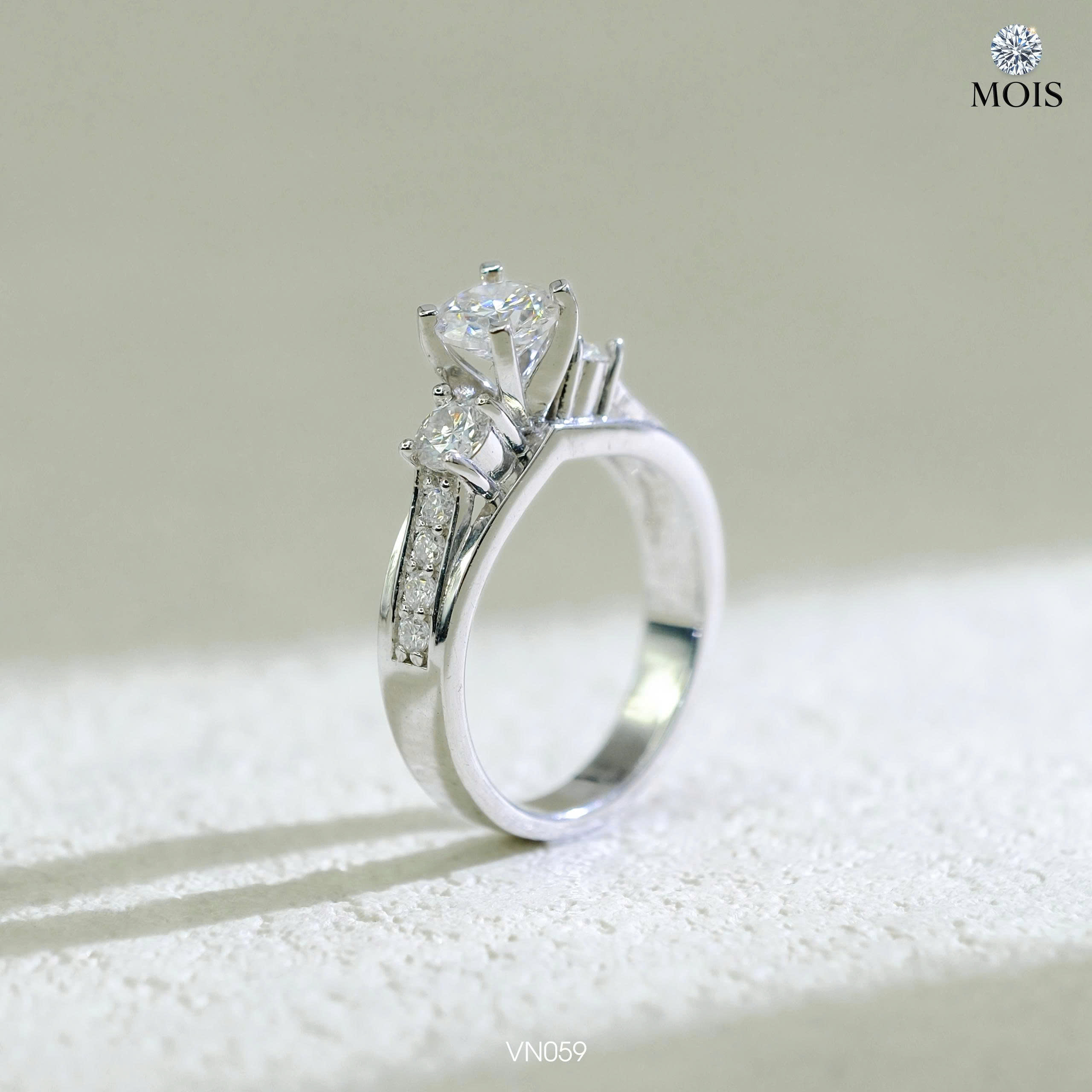 Nhẫn bạc chủ Moissanite 5li4 CCT - SKH VN059.CT5754