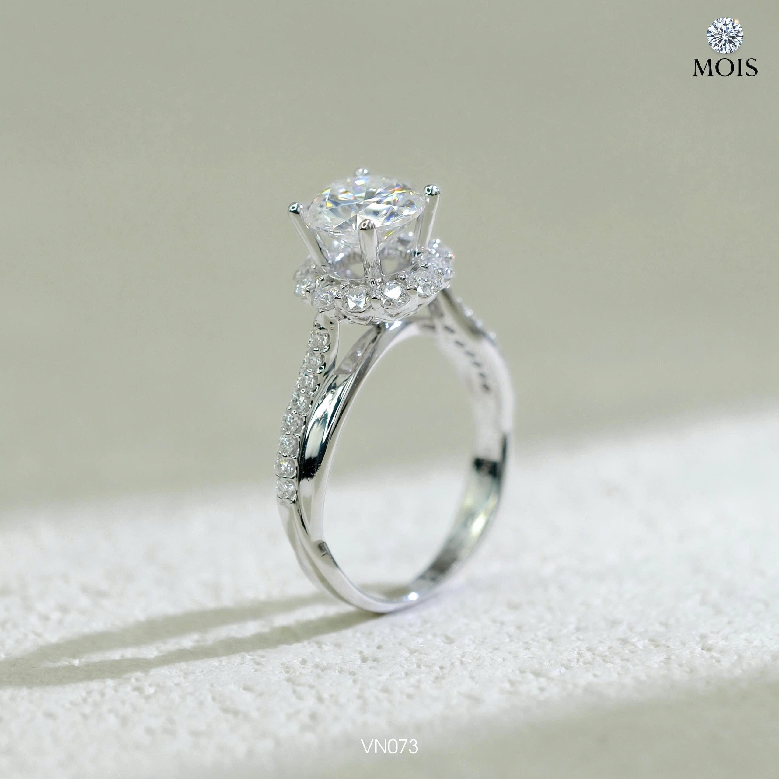 Nhẫn bạc chủ Moissanite 6li3 CCT - SKH VN073.CT5763