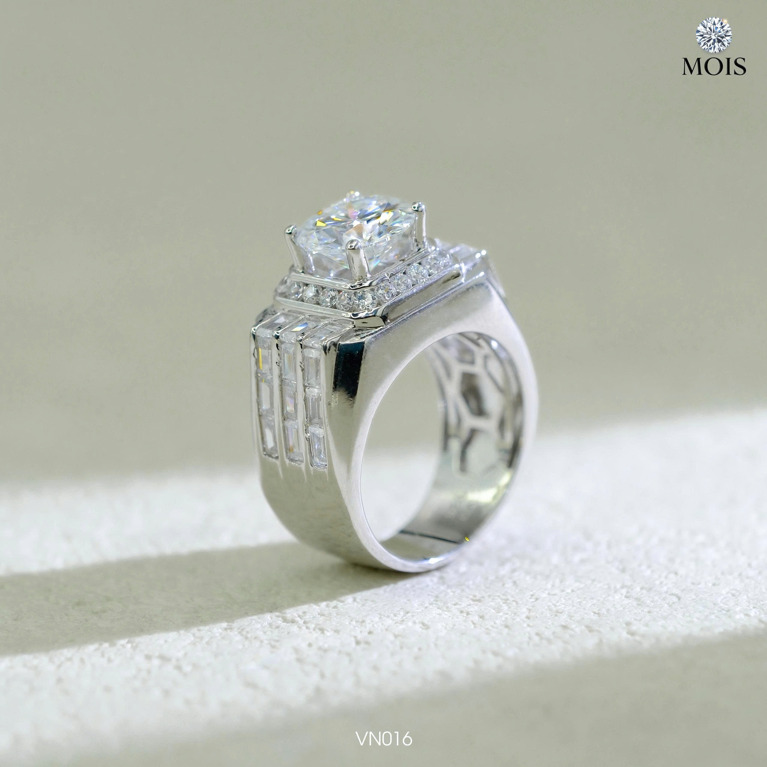 Nhẫn bạc chủ Moissanite 9li CCT CCT - SKH VN016.CT5790