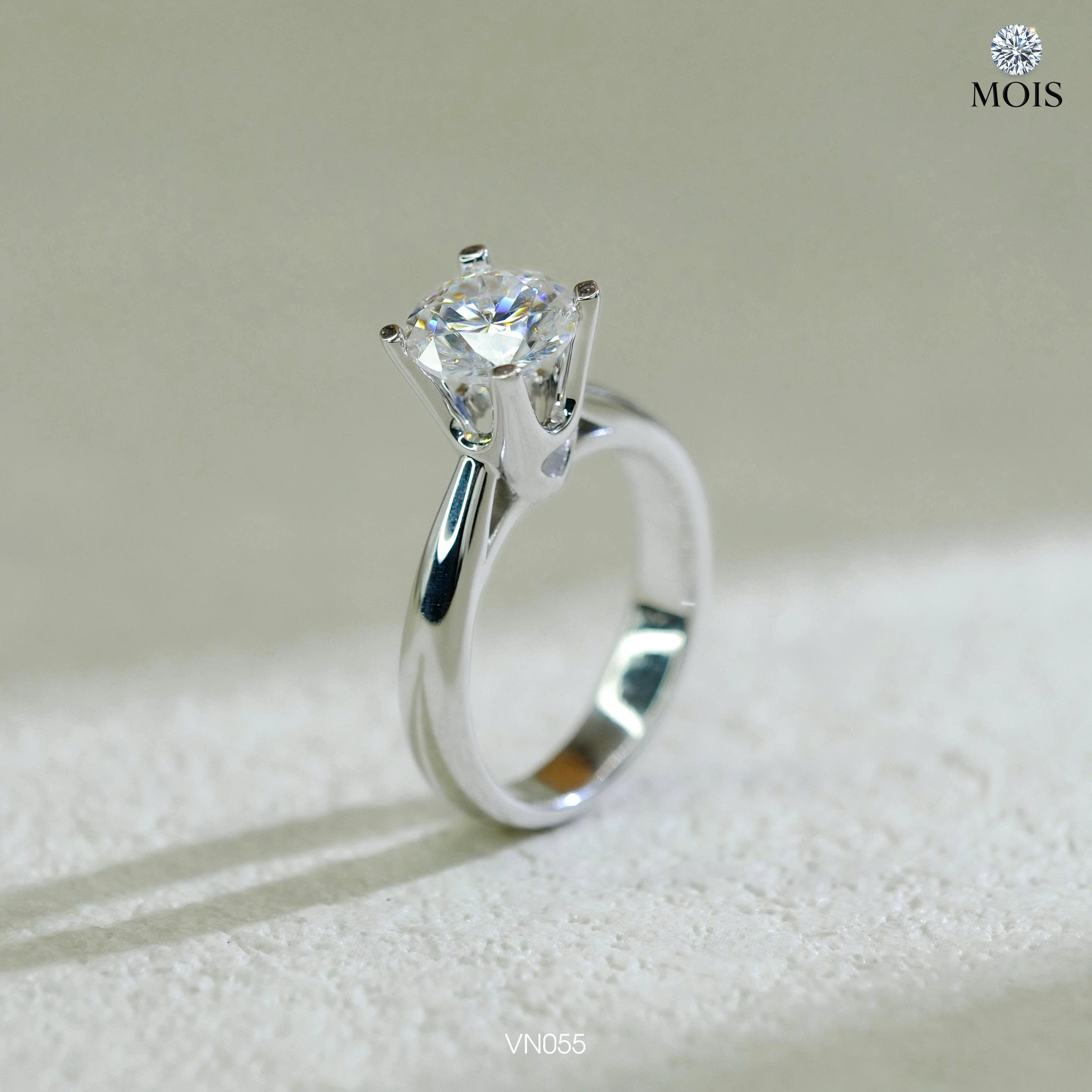Nhẫn bạc chủ Moissanite 7li2 CCT - SKH VN055.CT5772