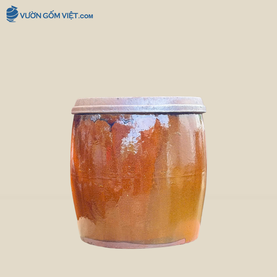 Lu Sành Có Nắp Chứa Nước, Đựng Gạo 40 Lít