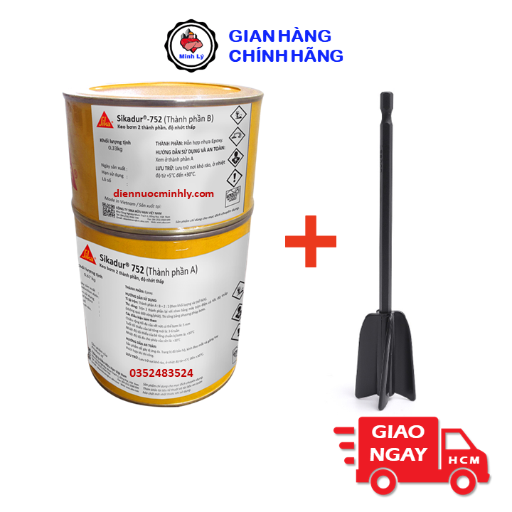 Bộ 1Kg Sikadur 752 Keo Chống Thấm Epoxy Cường Độ Cao