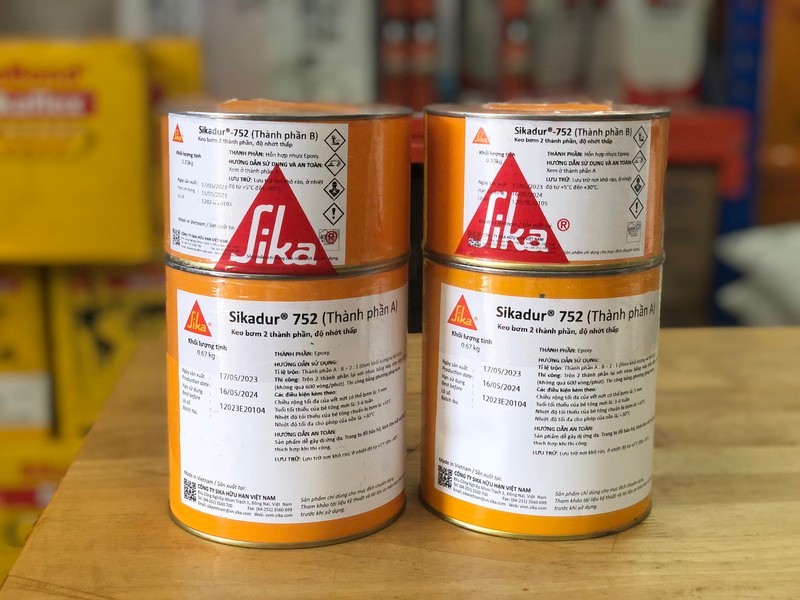 Bộ 1Kg Sikadur 752 Keo Chống Thấm Epoxy Cường Độ Cao