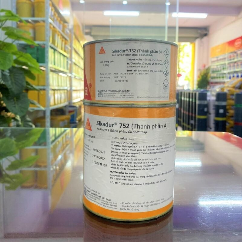 Bộ 1Kg Sikadur 752 Keo Chống Thấm Epoxy Cường Độ Cao