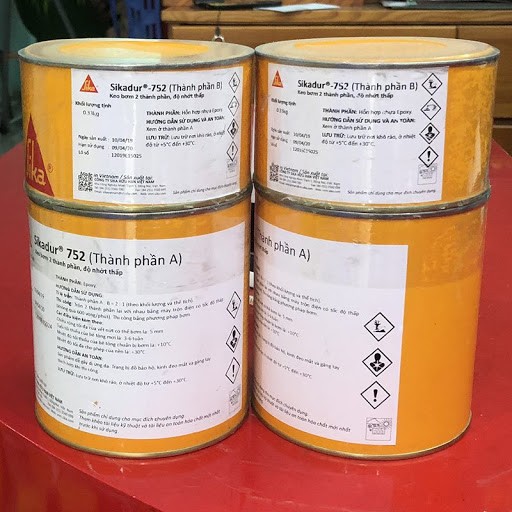 Bộ 1Kg Sikadur 752 Keo Chống Thấm Epoxy Cường Độ Cao