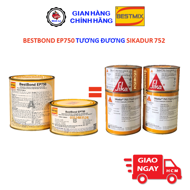 Bộ 1kg BestBond EP750 Chống Thấm Epoxy Cường Độ Cao