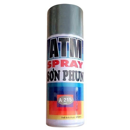 Sơn Phun Màu Xám A215 ATM Spray Cao Cấp (400ml/chai)