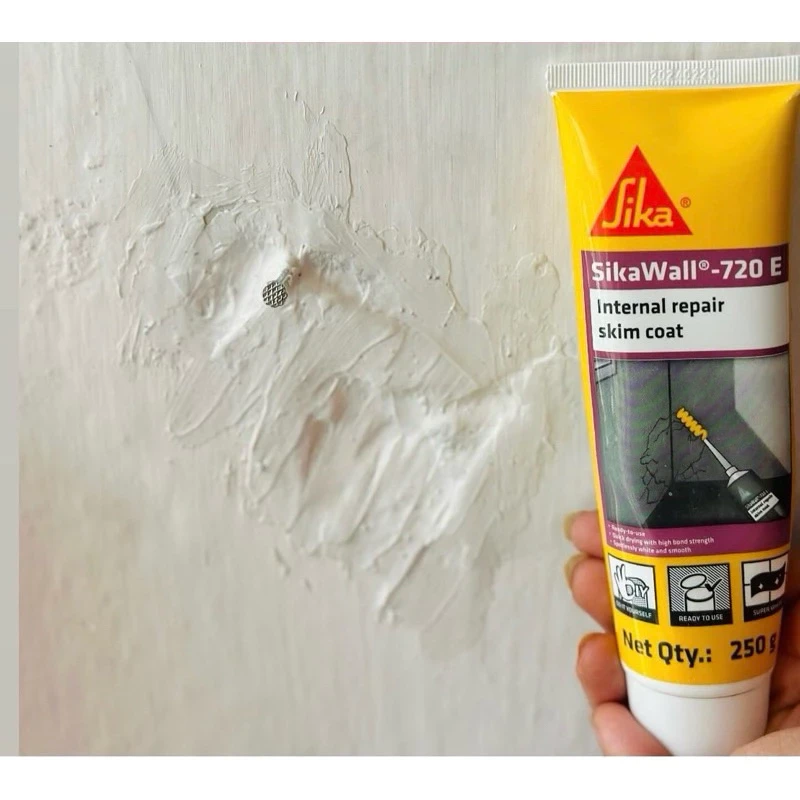 Tuýp 250g Keo trám tường SikaWall 720 E Xử lý vết nứt, khe hở nhỏ