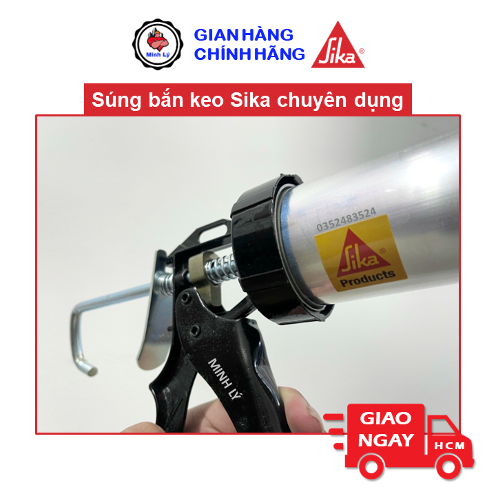 [Hỏa Tốc] Súng Bắn Keo Xúc Xích Xử Lý Nứt Chống Thấm Sikaflex Construction 600 ml Sika