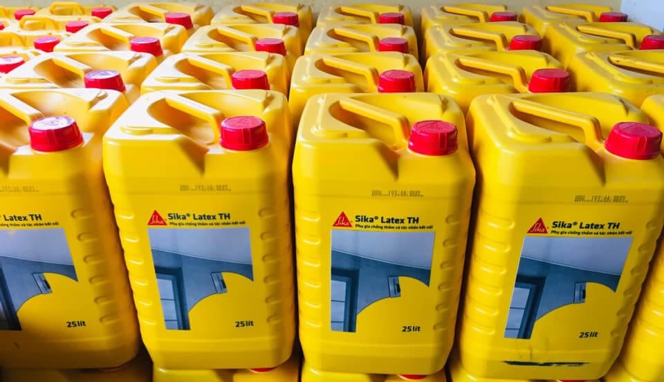Can 25 Lít Phụ Gia Chống Thấm Sika Latex TH Và Tác Nhân Kết Nối Cho Vữa và Bê Tông