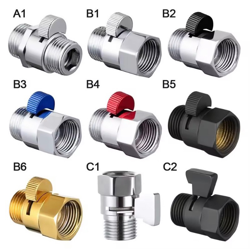 Van Ngắt Nước Ren 21 Van Vòi Hoa Sen Có Công Tắc