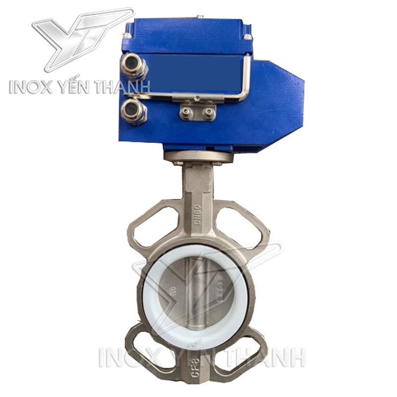 VAN BƯỚM INOX LẮP BỘ ĐIỆN