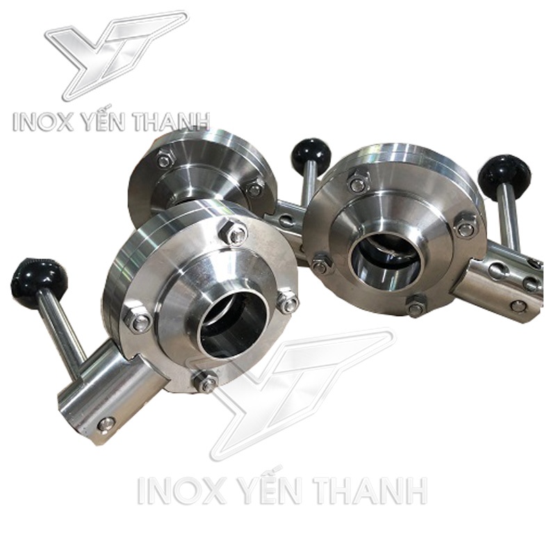 VAN BƯỚM VI SINH HÀN TAY RÚT INOX