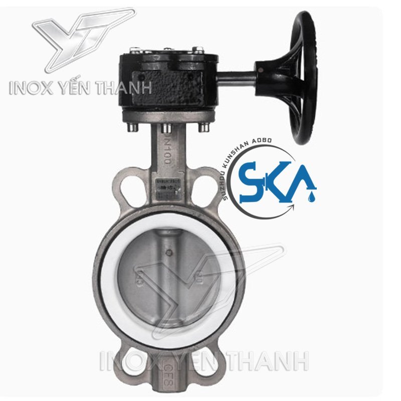 VAN BƯỚM SKA TAY QUAY INOX