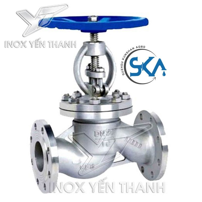 VAN CẦU HƠI SKA INOX CHỮ NGÃ NỐI BÍCH