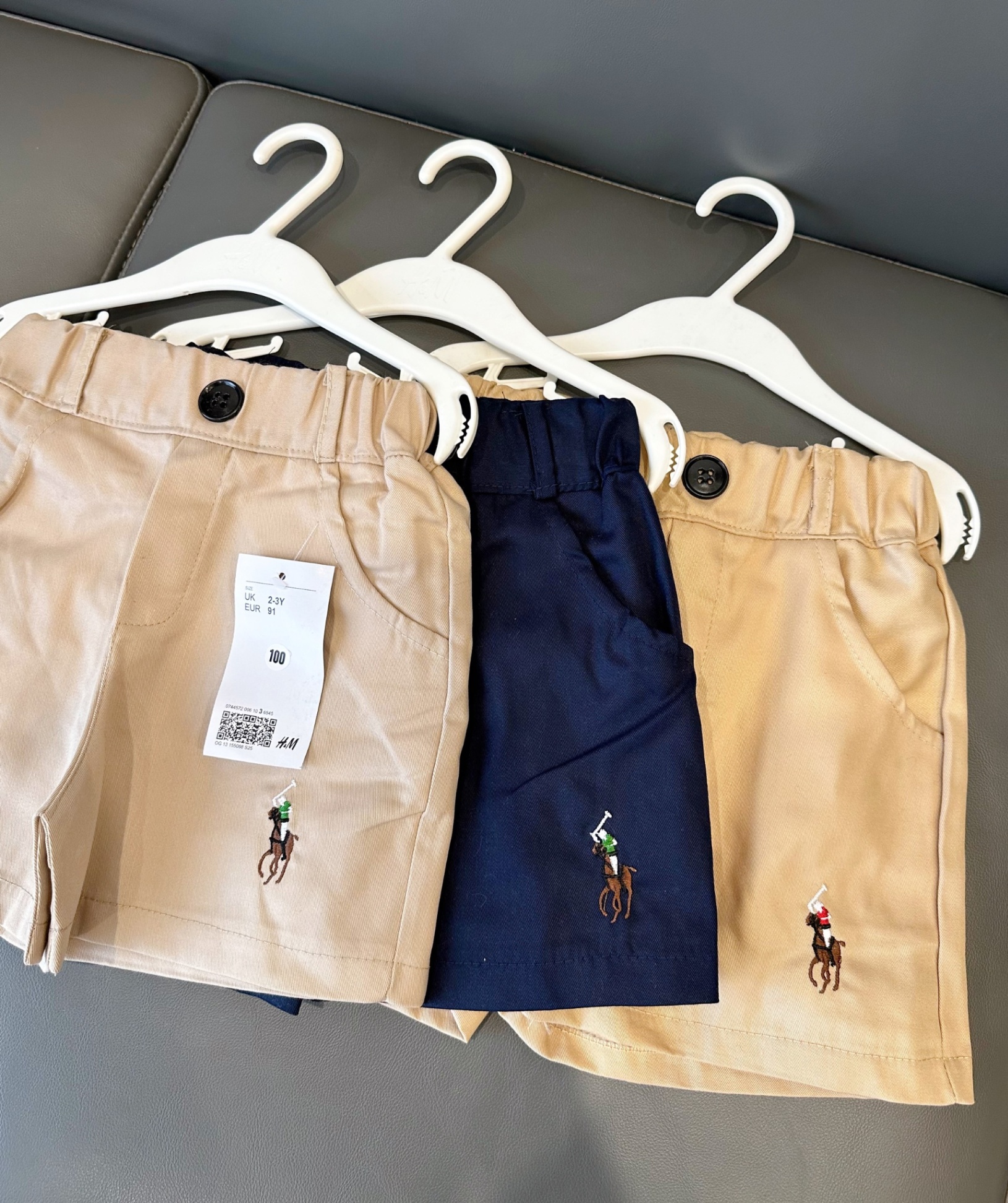 SÉT 3 QUẦN SHORT KAKI THÊU NGỰA CHO BÉ TRAI