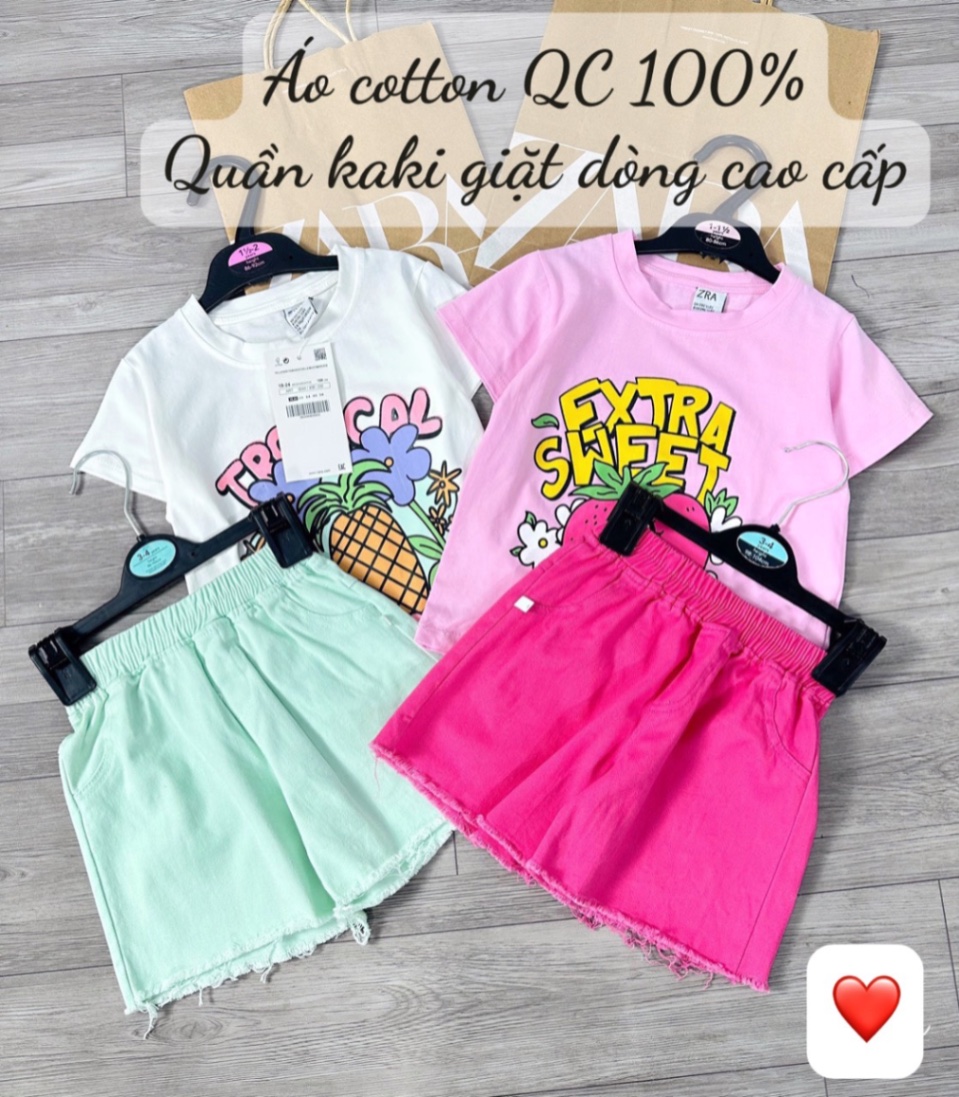 SET TRÁI CÂY BÉ GÁI HỒNG/XANH