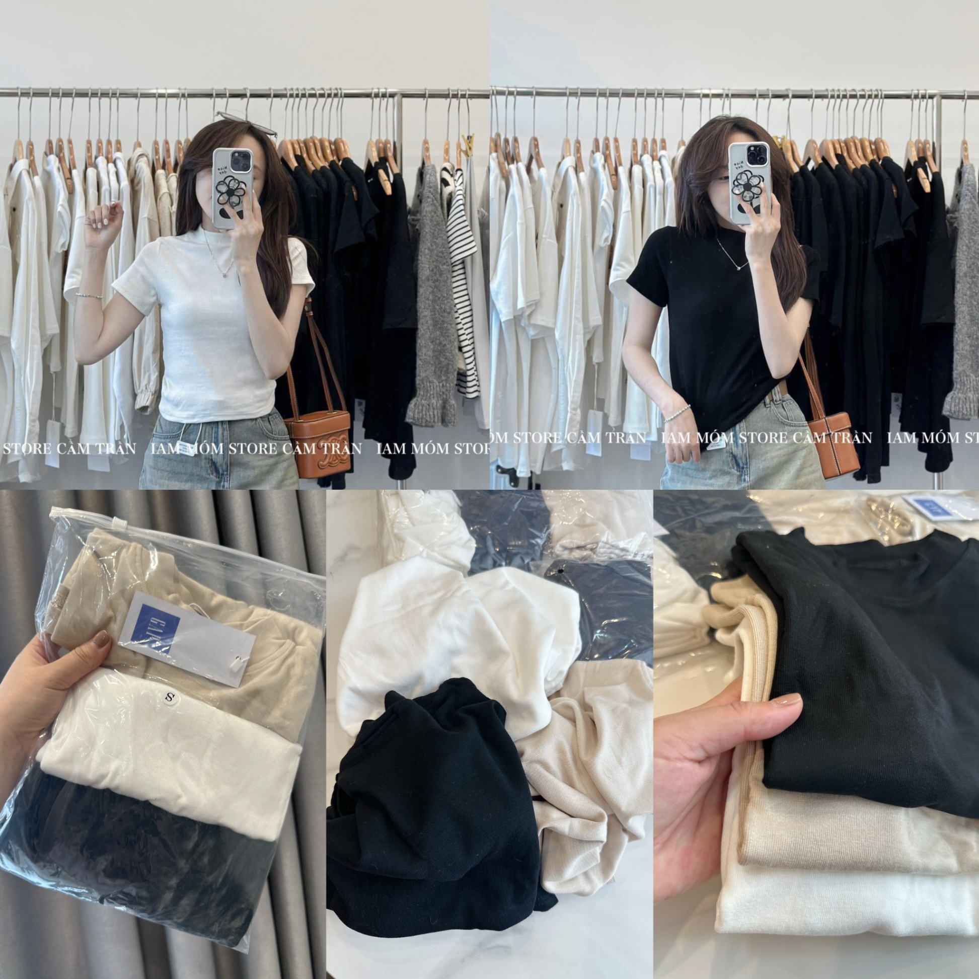 SET 3 ÁO TRƠN CỔ 3CM CHO NỮ