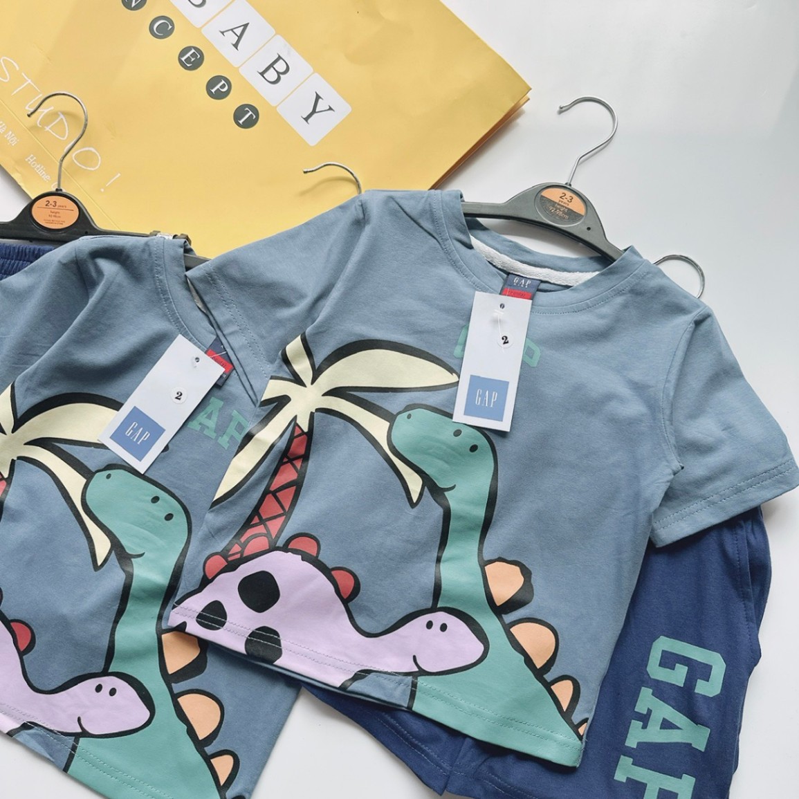 BỘ KHỦNG LONG ÁO COTTON QUẦN CỘC