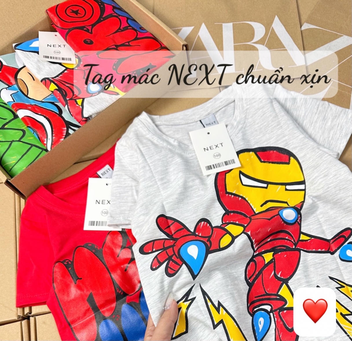 SET 4 ÁO SIÊU NHÂN NHỆN COTTON NEXT