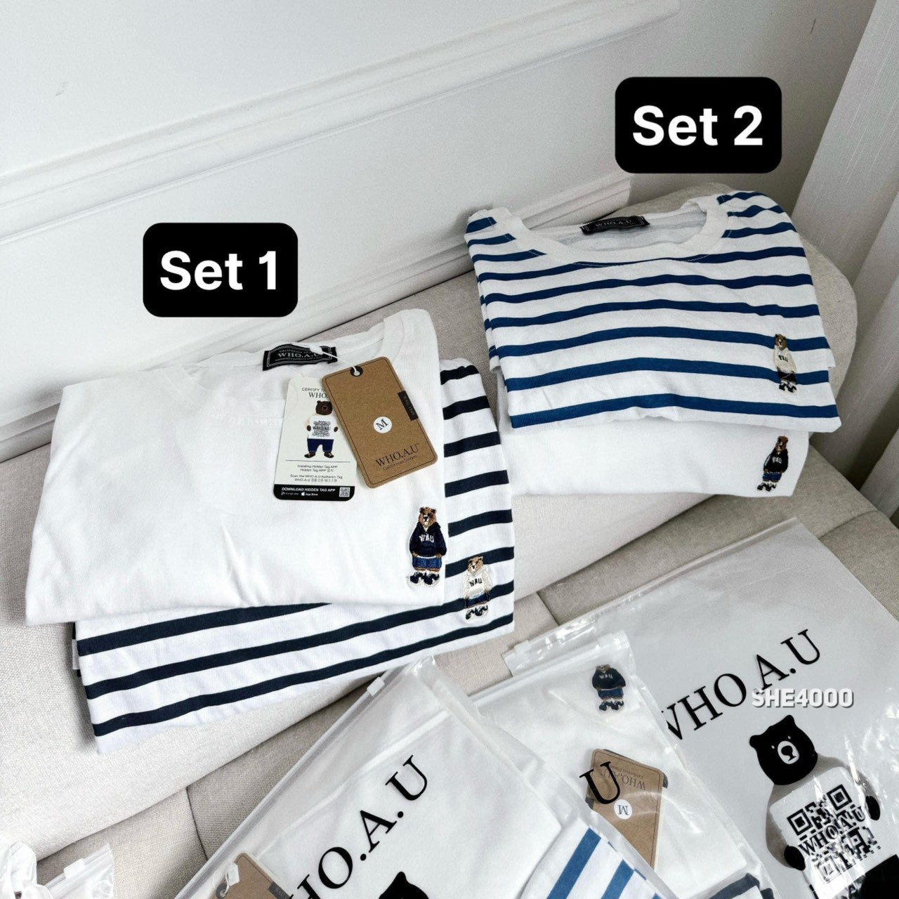 SET 2 ÁO WHO.AU GẤU CHO NỮ