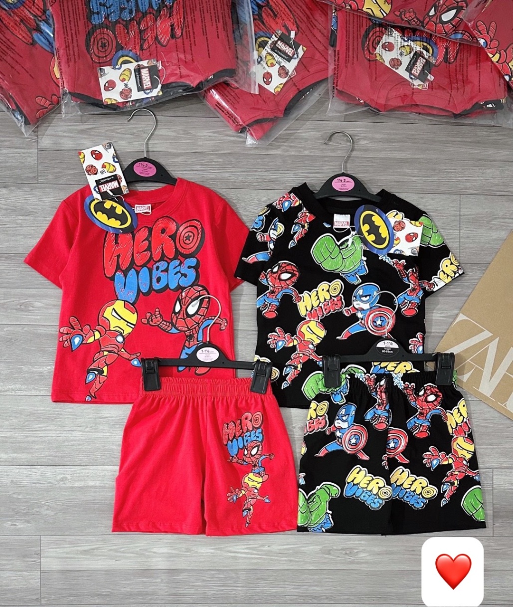 SET 2 BỘ NHỆN ĐỎ ĐEN CHO BT