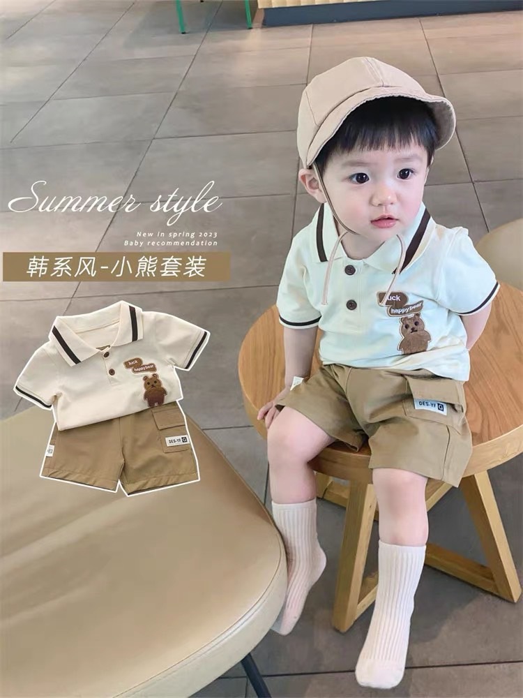 SET GẤU BE QUẦN KAKI CHO BÉ TRAI