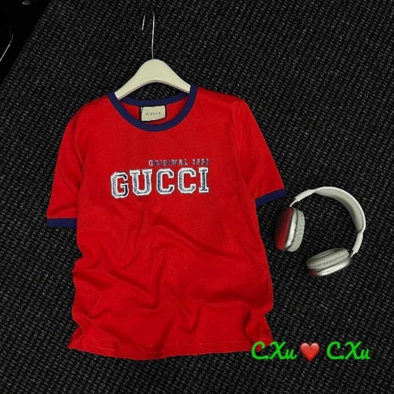 ÁO PHÔNG GUCCI ĐỎ VIỀN XANH