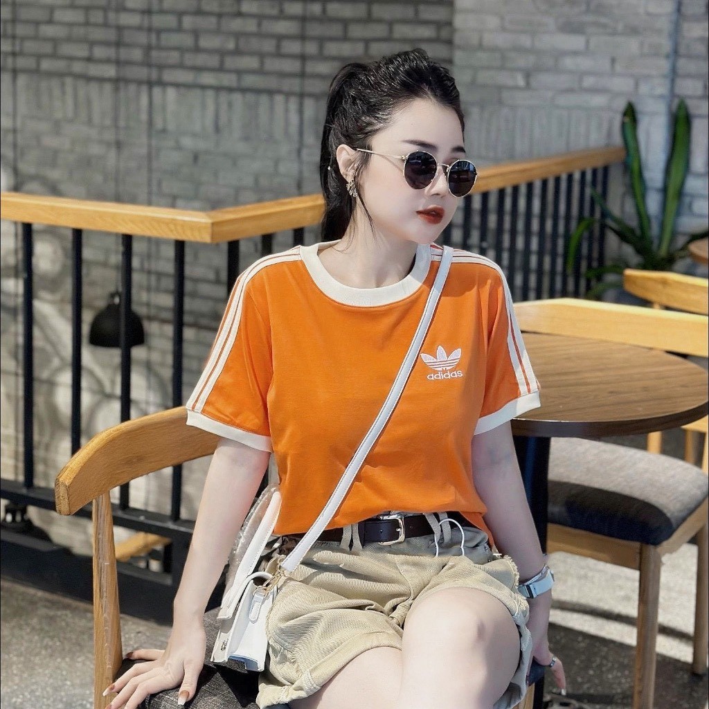 ÁO PHÔNG ADIDAS CAM PHỐI VIỀN