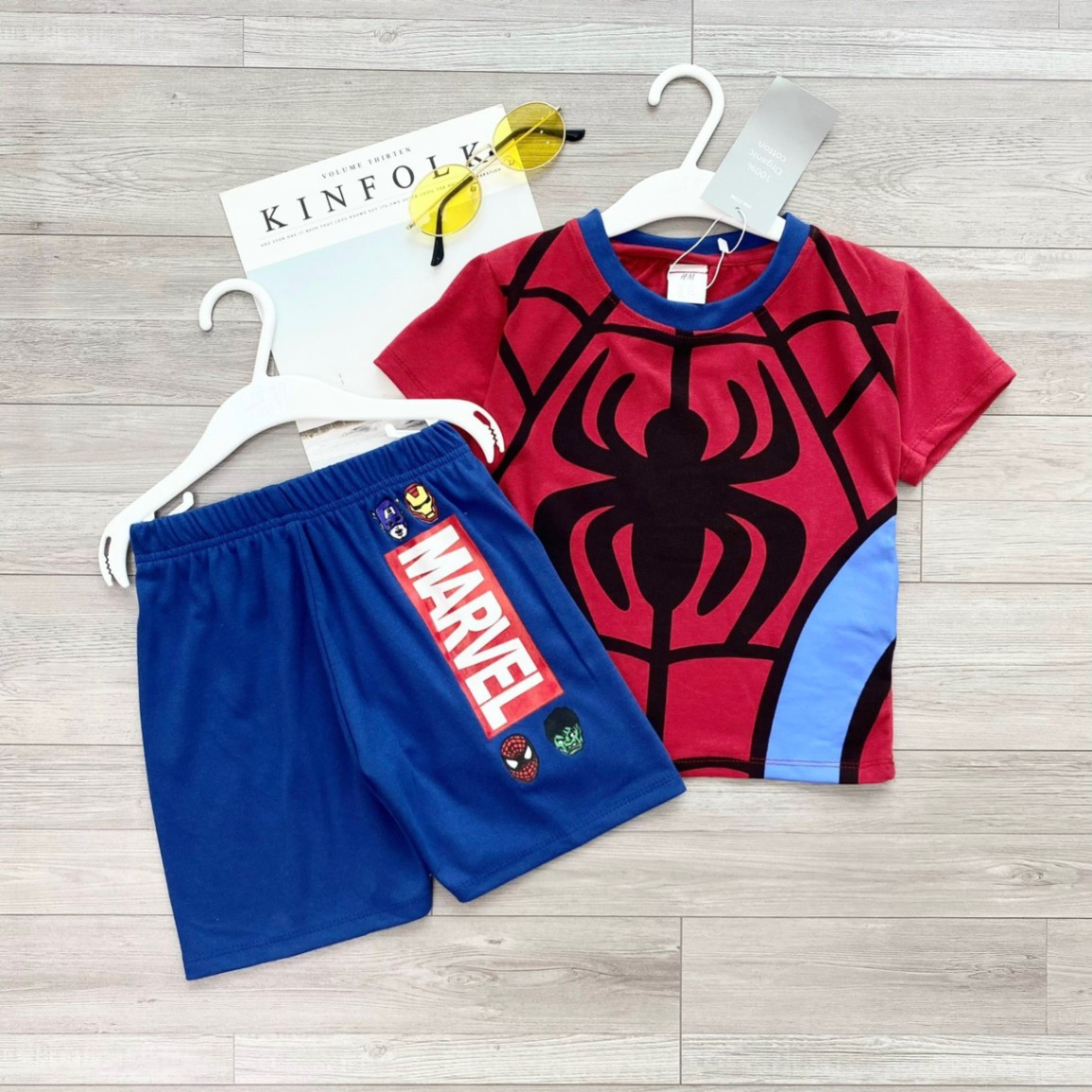 (SZ NHỠ) SET NHỆN MARVEL ĐỎ QUẦN XANH