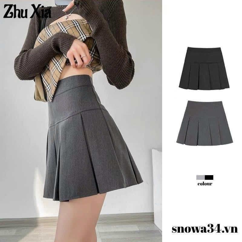 CHÂN VÁY XẾP LI 2 MÀU