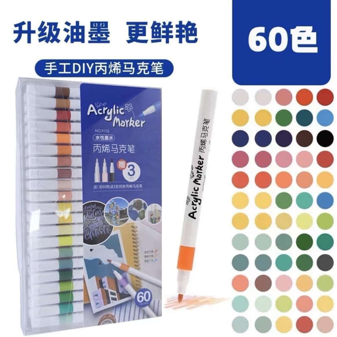 Bộ bút 60 màu acrylic