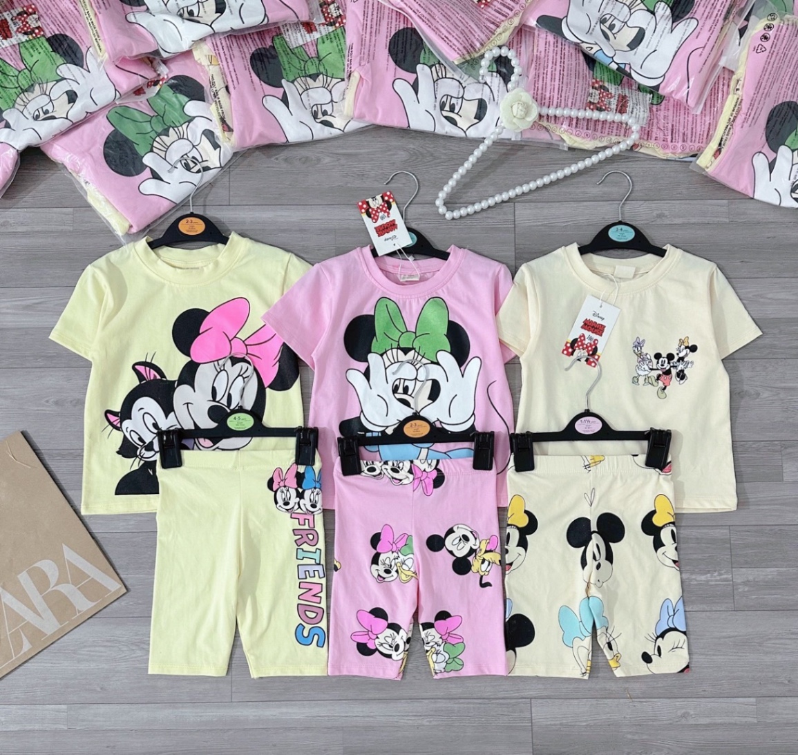 SET 3 BỘ MICKEY MIX QUẦN LEGGING CHO BG