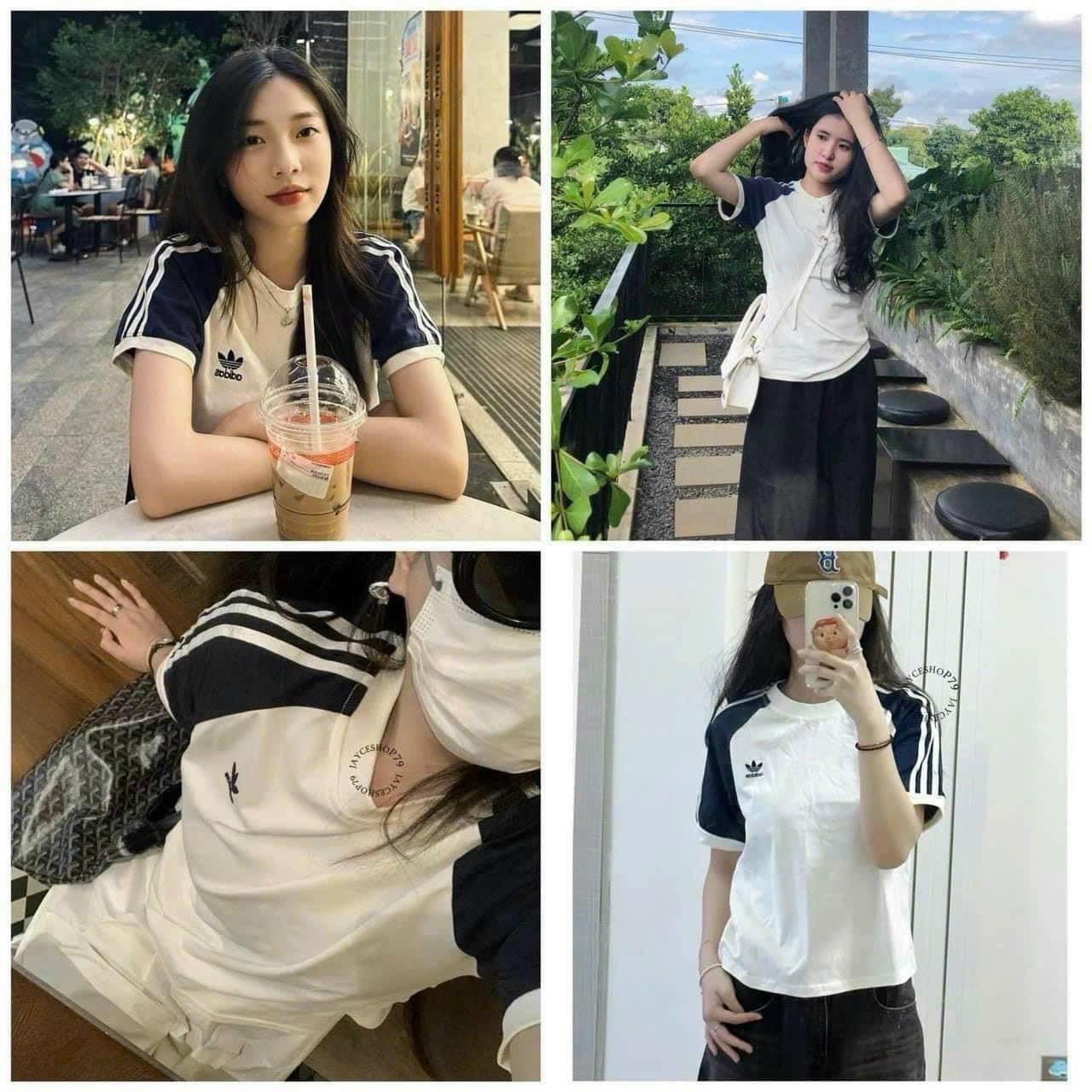 ÁO PHÔNG ADIDAS 3 SỌC NỮ