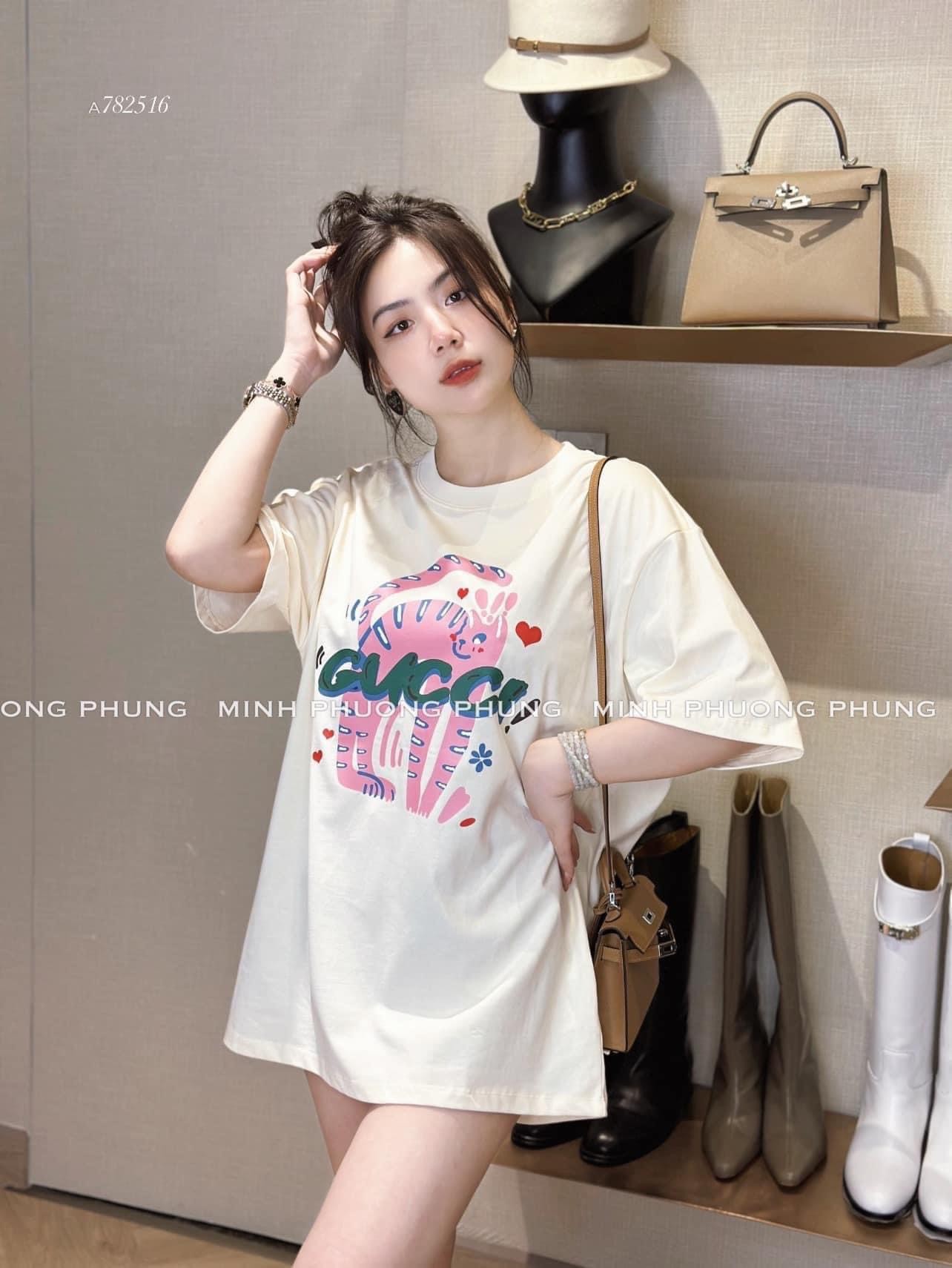 ÁO PHÔNG GUCCI MÈO HỒNG