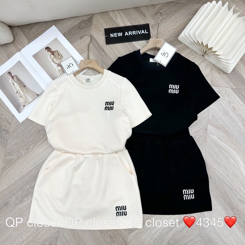 SET CHÂN VÁY MIUMIU THÊU 2 MÀU