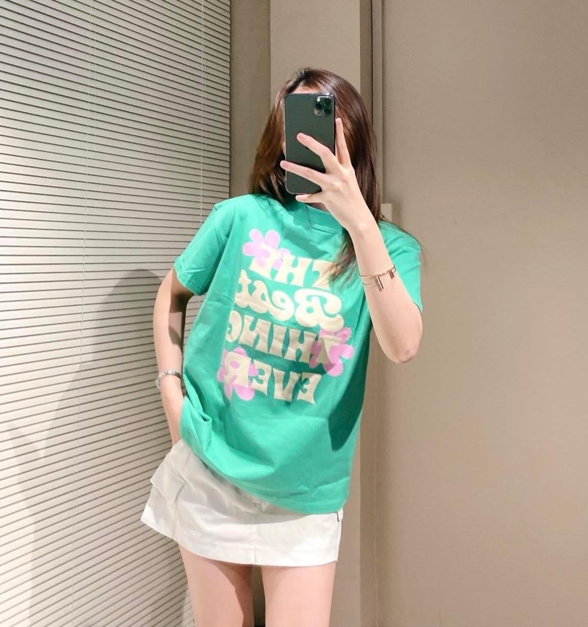 ÁO PHÔNG XANH LÁ CHỮ VÀNG
