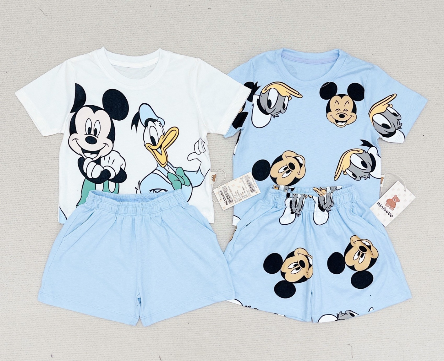SET 2 BỘ MICKEY-DONAL XANH TRẮNG