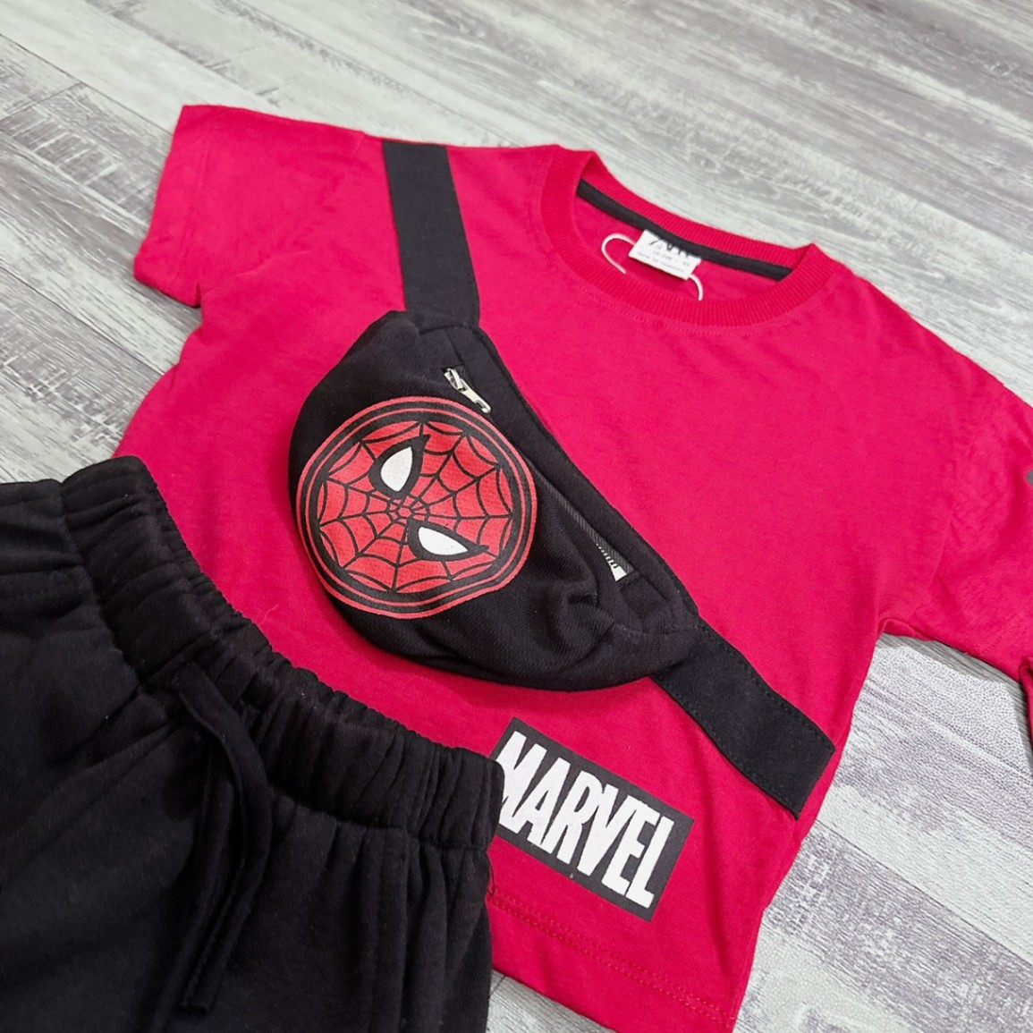 Bộ nhện Marvel phối đỏ đen bé trai VNXK (TÚI THẬT)