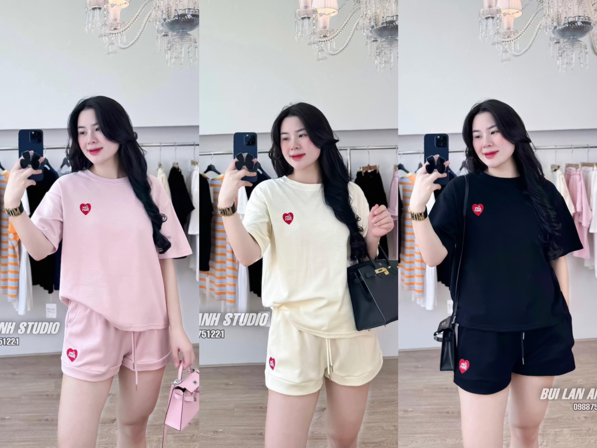 SET BỘ TIM CỘC TAY QUẦN ĐÙI