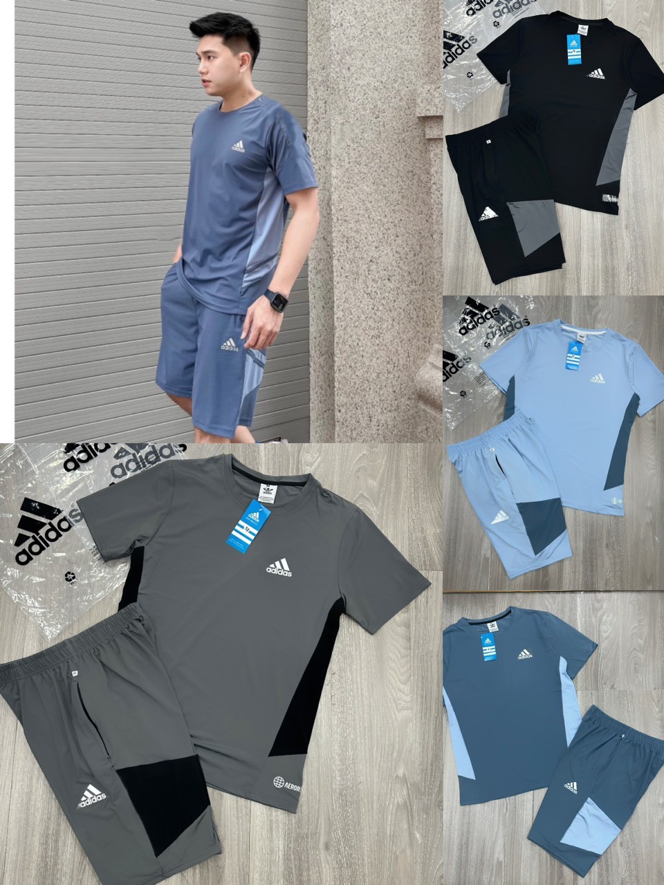 Bộ das nam cổ tròn