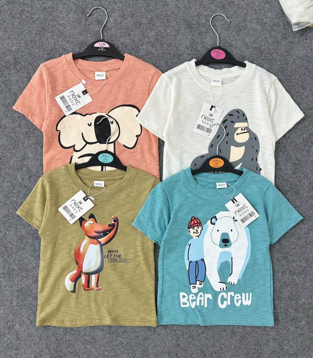 set 4 áo phông động vật newww