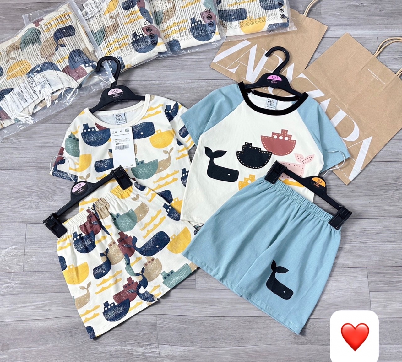 SET 2 BỘ CÁ VOI CHO BÉ TRAI