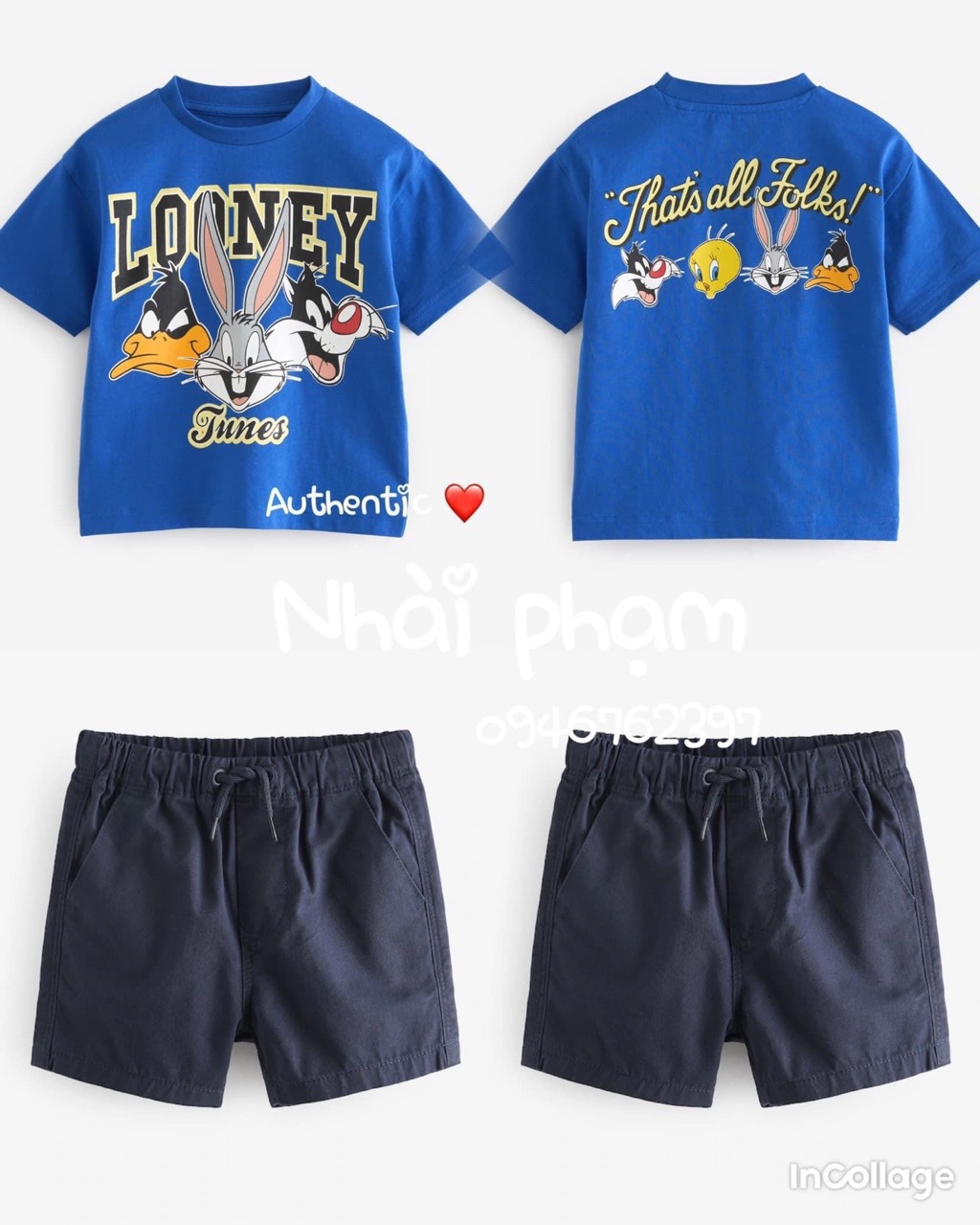 SET THỎ XANH MIX QUẦN KAKI