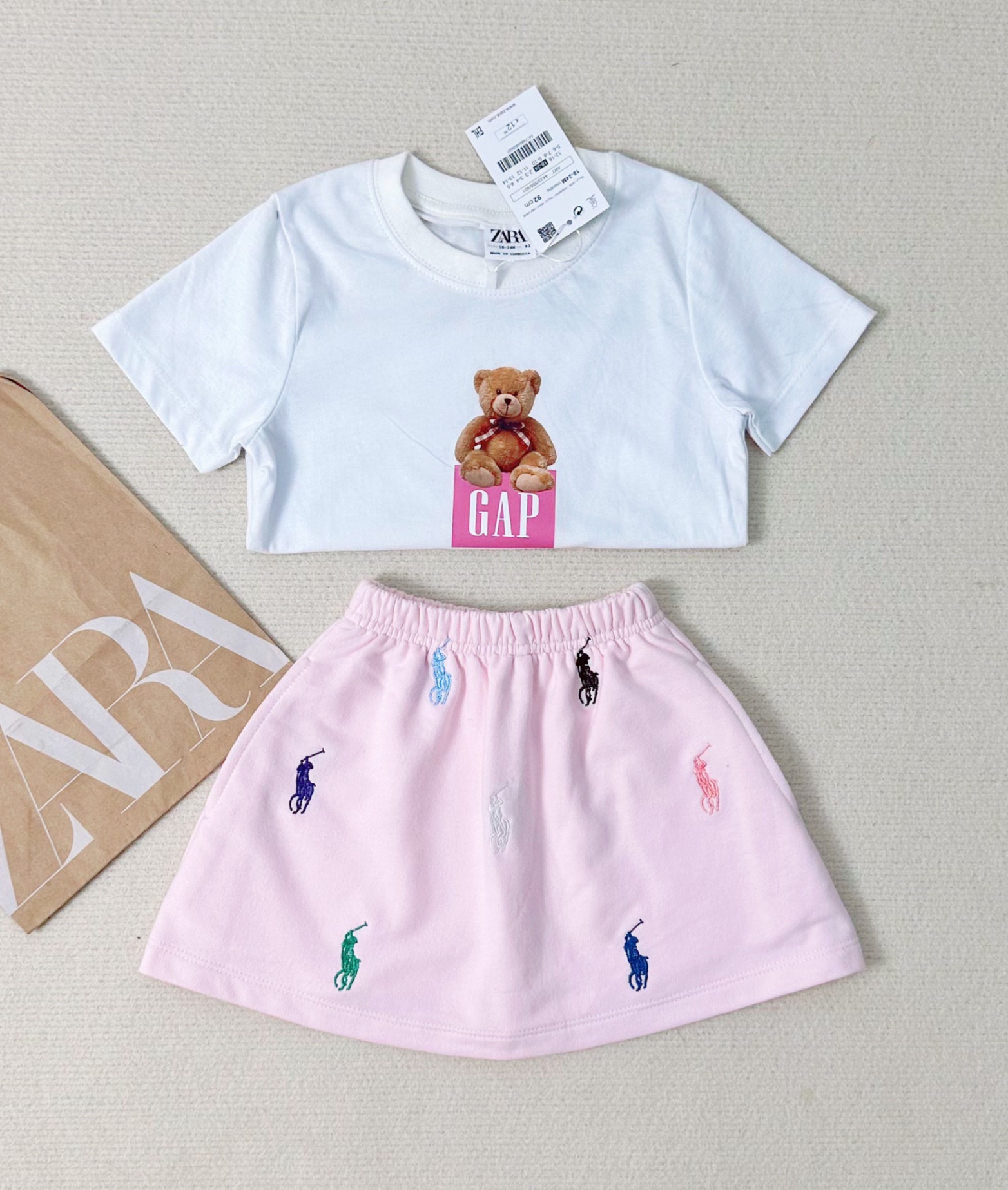 SET ÁO PHÔNG GẤU MIX CHÂN VÁY NGỰA