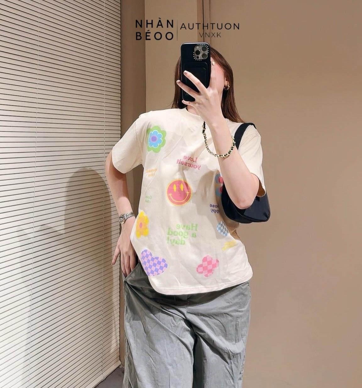 ÁO PHÔNG BE HOA SẮC MÀU