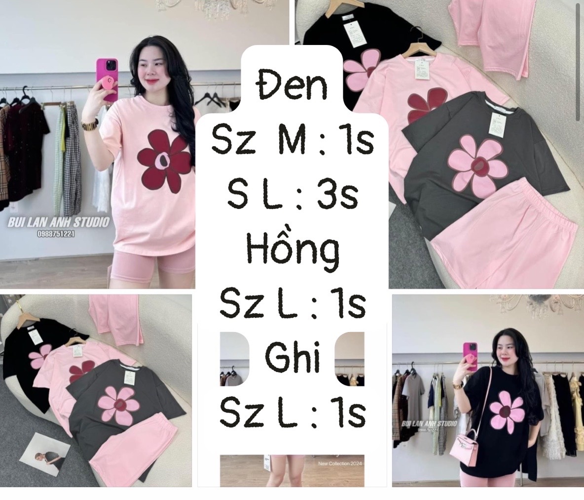 SET ÁO HOA MIX QUẦN LG NỮ
