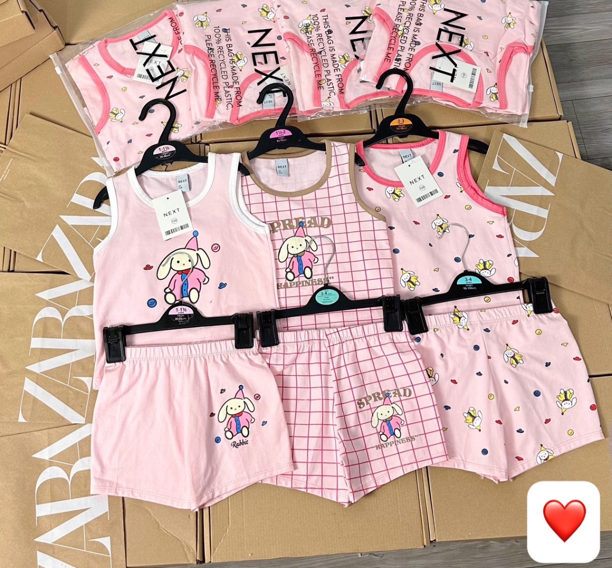 SET 3 BỘ THỎ HỒNG SÁT NÁCH