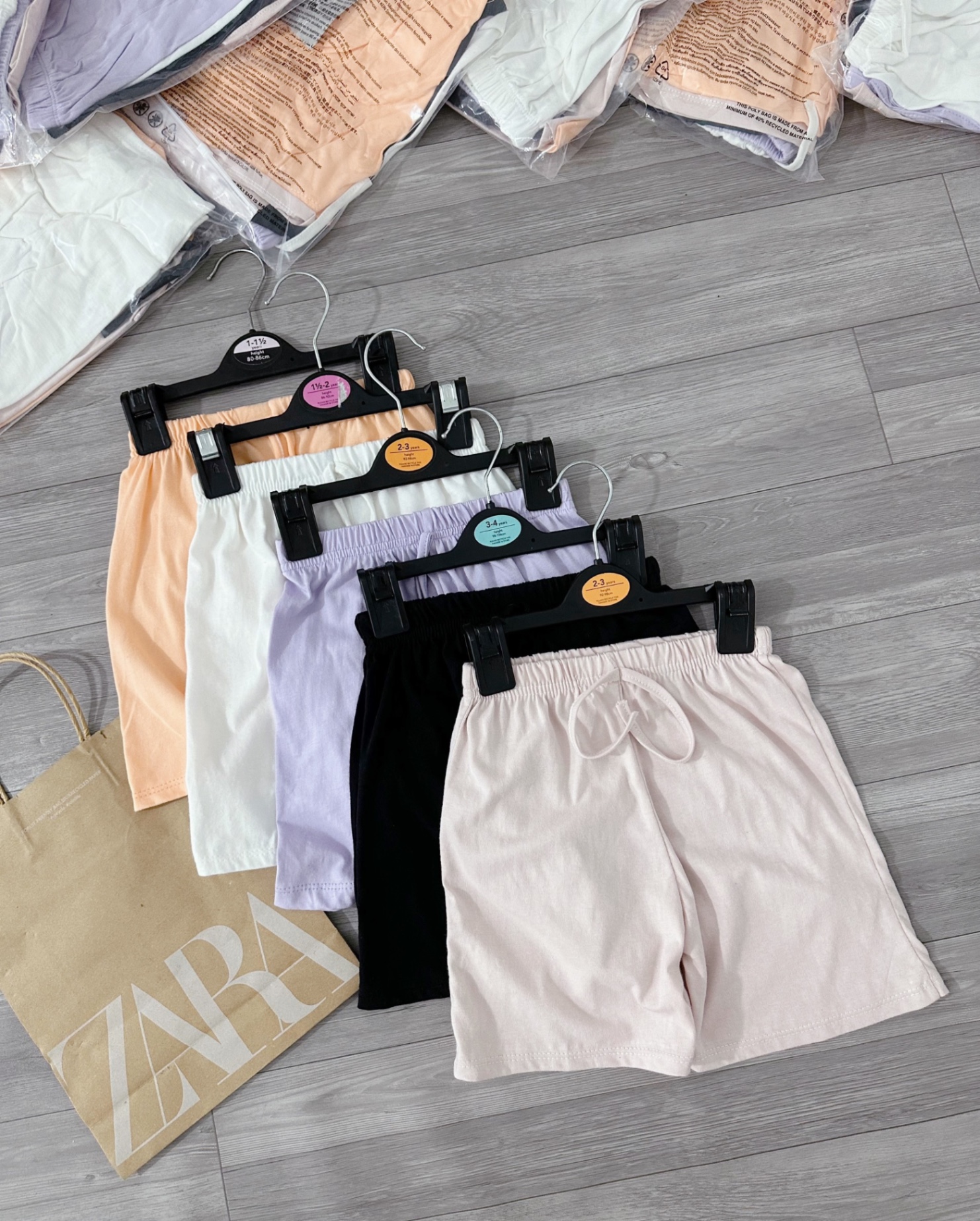 SET 5 QUẦN ĐÙI MÀU PASTEL CHO BÉ